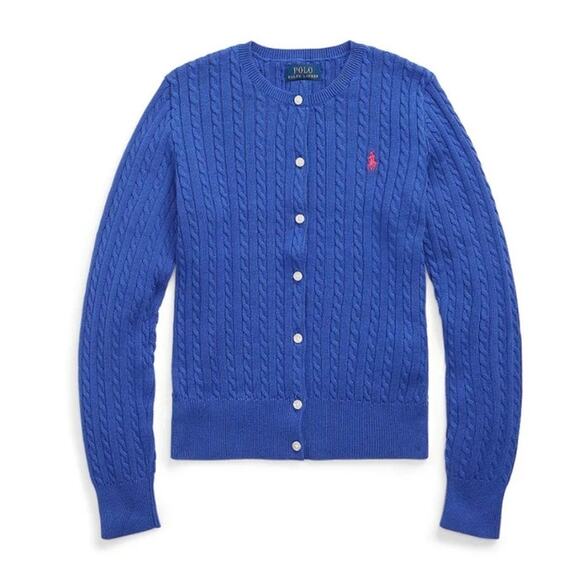 Polo Ralph Lauren Other - Polo Ralph Lauren Big Girls Mini Cable Cardigan Size 5